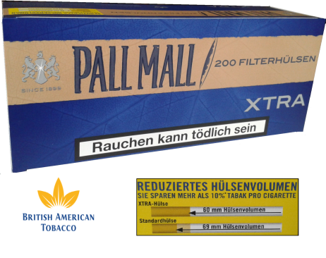 Tuburi tigari Pall Mall blue Xtra pentru injectat tutun