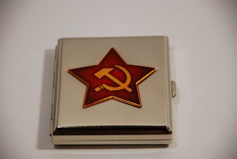 tabachera metalica emblema comunism